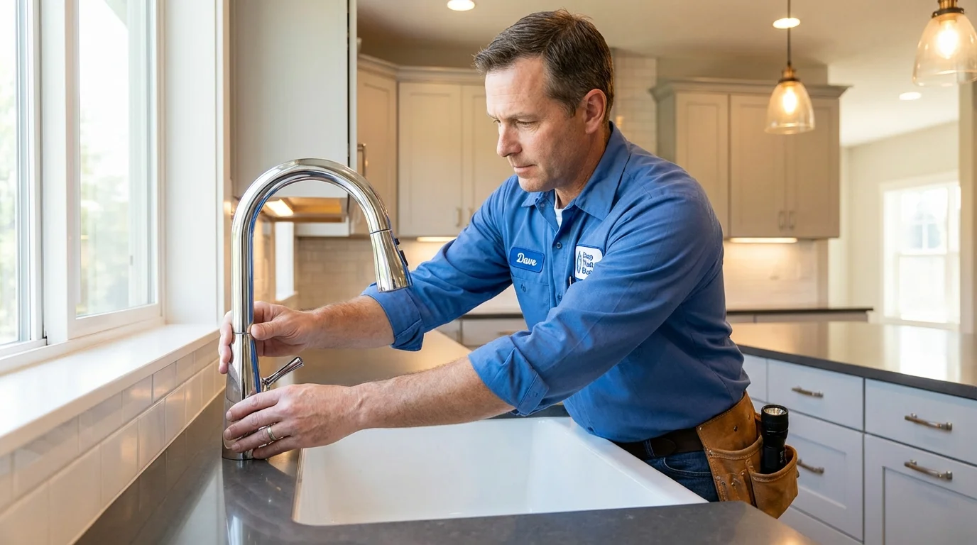 Kitchen faucet installation by Johns Plumbing LLC in Union City
